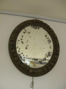 19th Century oval mirror