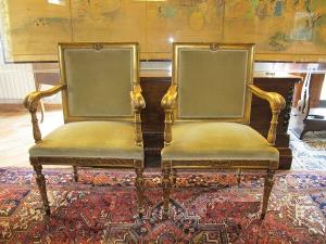 Louis XVI pair of small armchairs