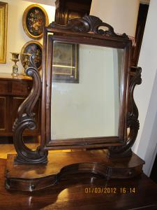 Late 19th Century large walnut mirror Late 19th Century large walnut mirror